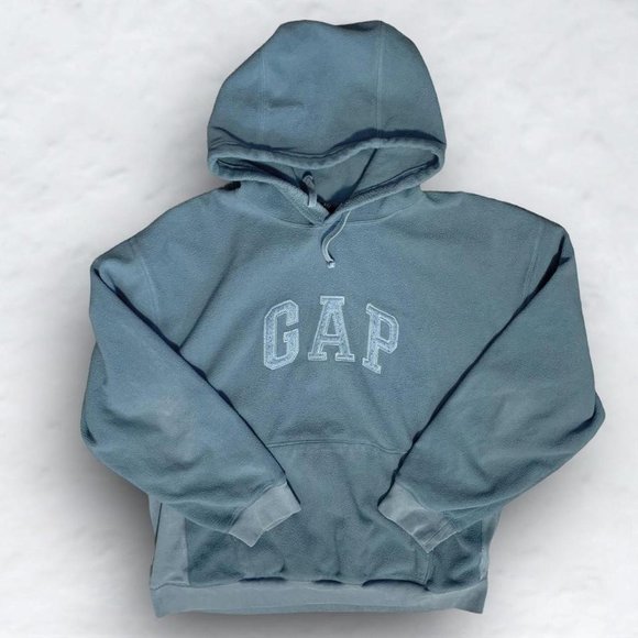 GAP Baby Blue Retro Fleecey Pullover Hoodie - Picture 1 of 3